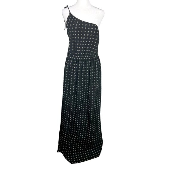 Madewell Womens Silk Tie-Shoulder Maxi Dress in Scatterblock Print Size 12 - Picture 14 of 15